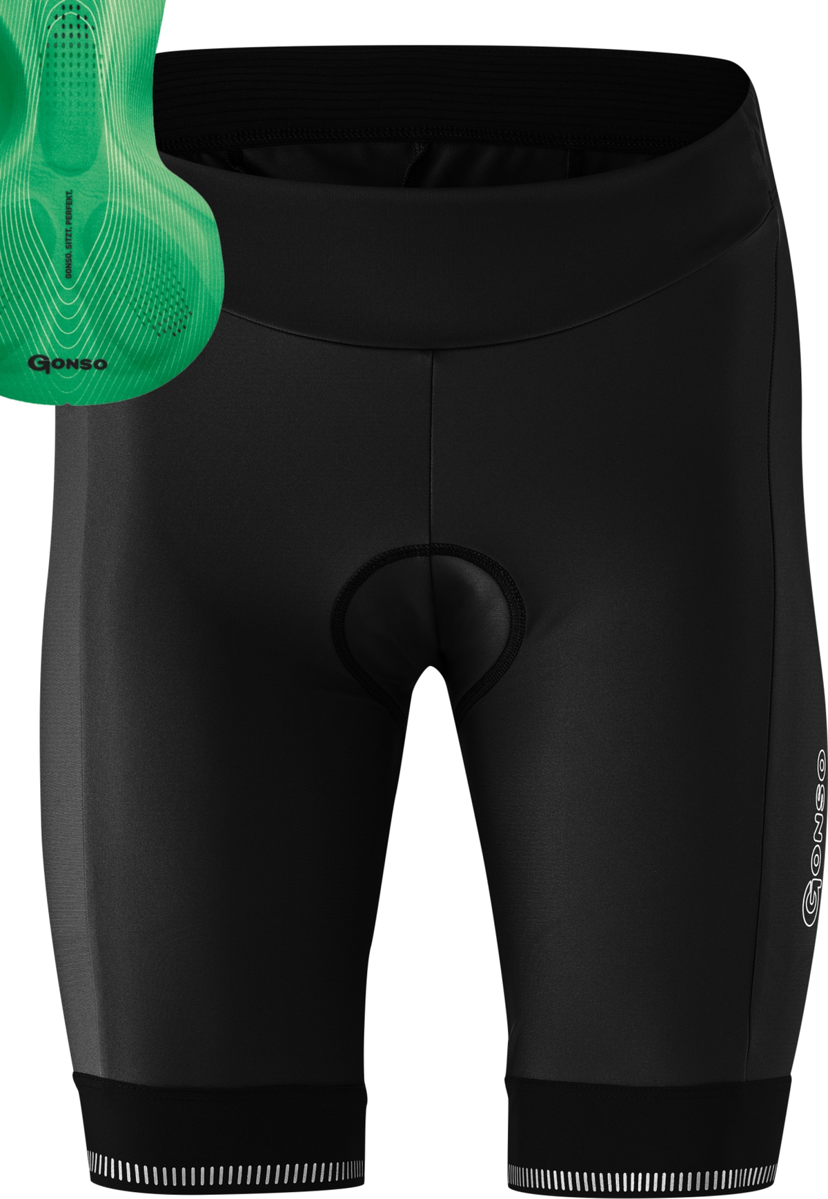 Gonso SITIVO - Cuissard vélo femme noir / vert vif