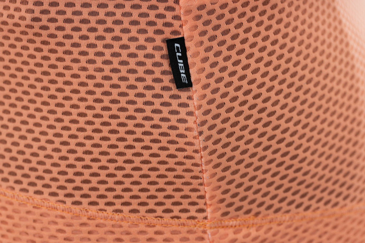 CUBE WS Maillot fonctionnel sans manches en mesh corail