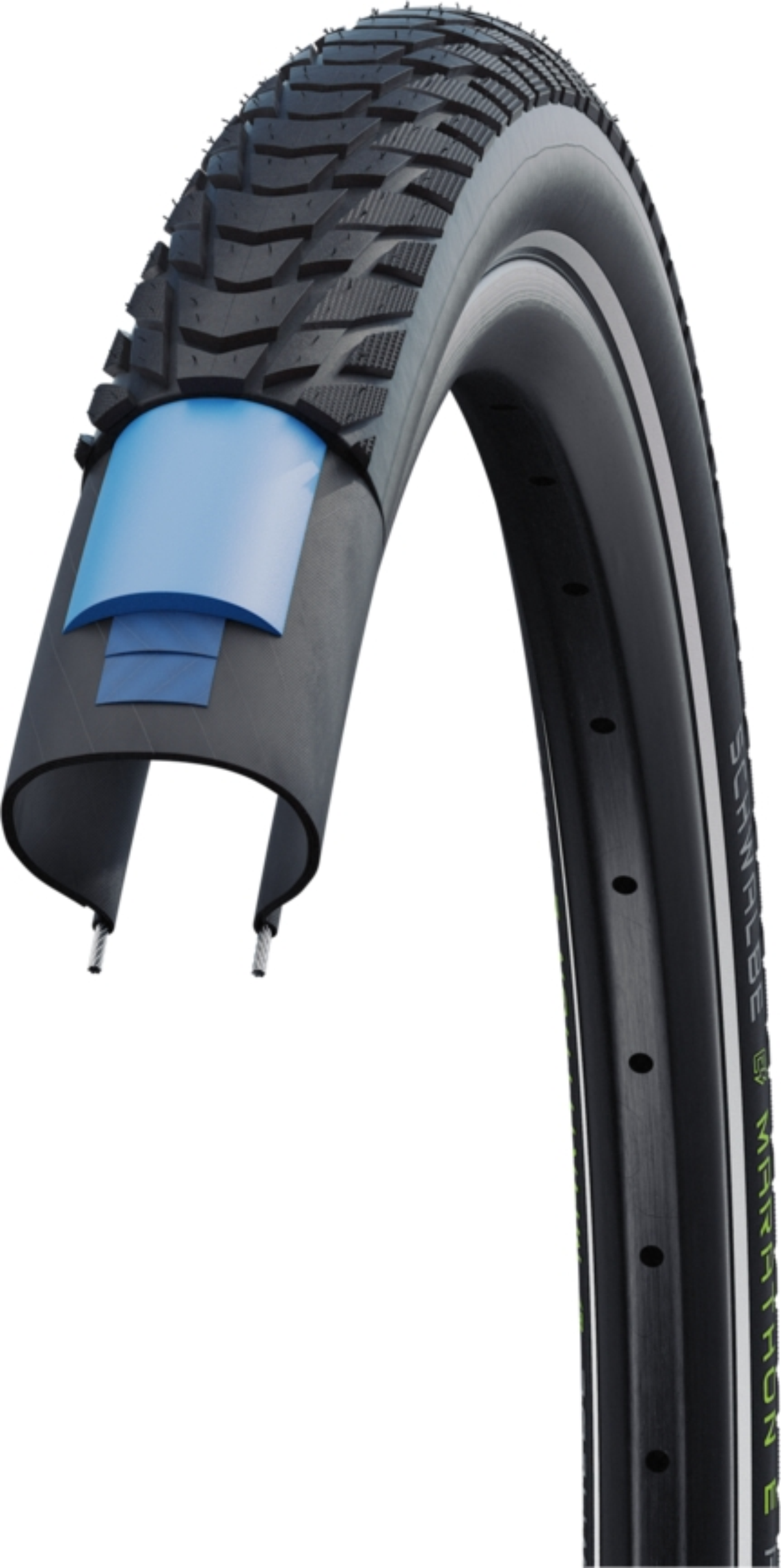 Schwalbe Marathon E-Plus | Performance Line | DualGuard Noir+Réflexion