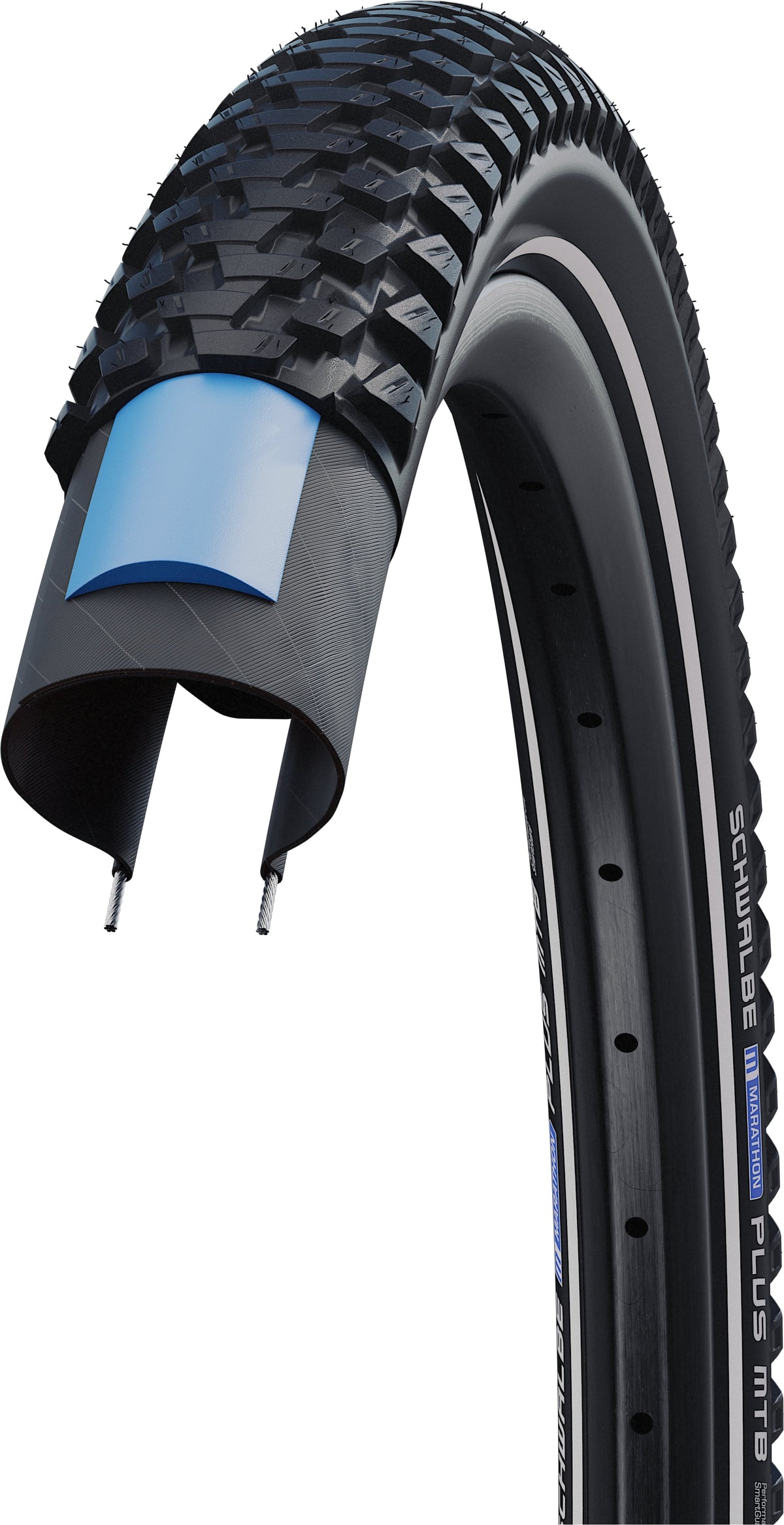 Schwalbe Marathon Plus MTB pneu à tringle rigide 29x2.25" SmartGuard E-50 Performance Reflex noir
