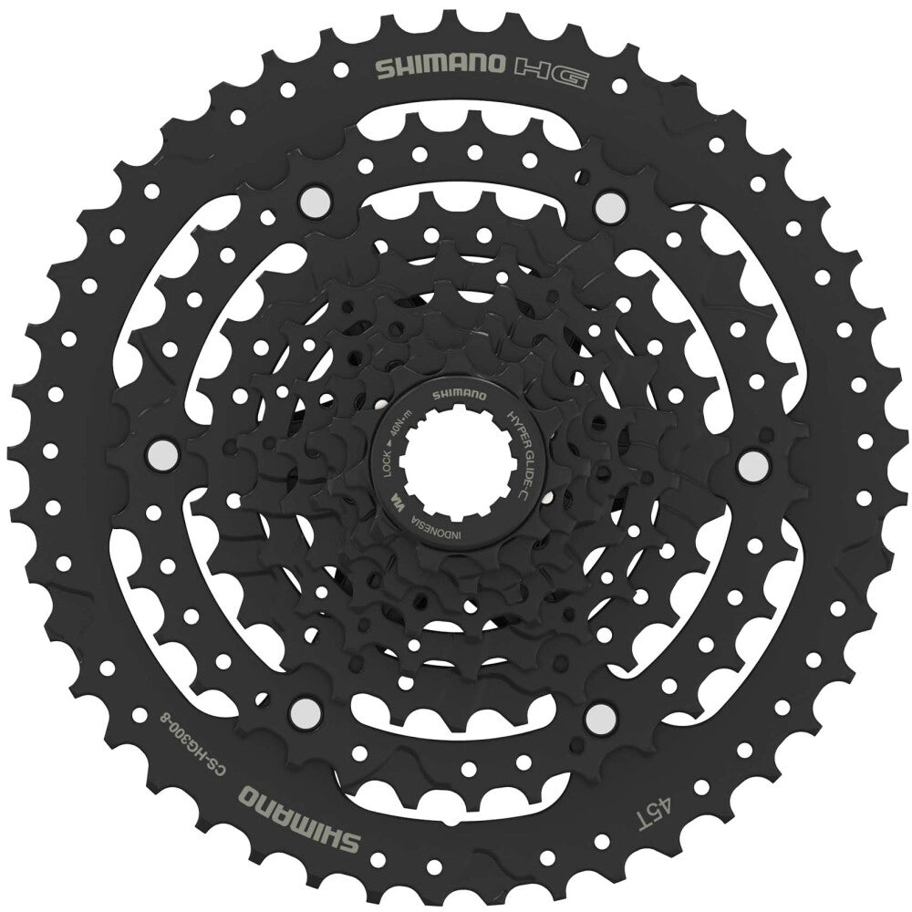 Shimano cassette CS-HG300-8, 8 vitesses, 11-45 dents, pour HG M