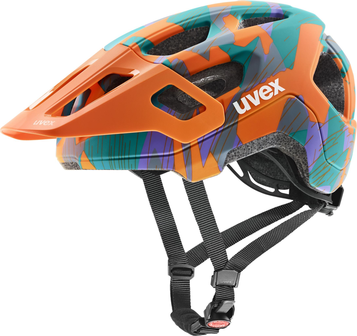 uvex React Jr. Casque enfant Papaye Camo Mat