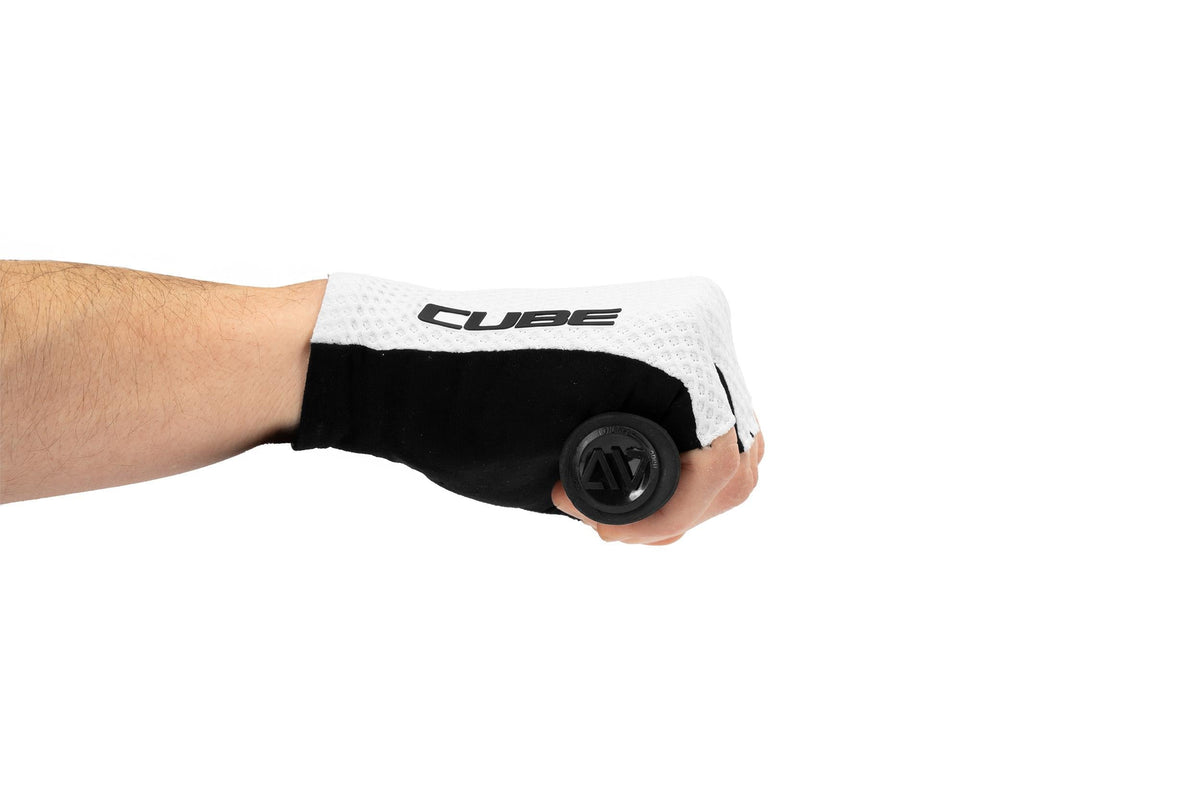 CUBE Gants Race doigts courts blanc