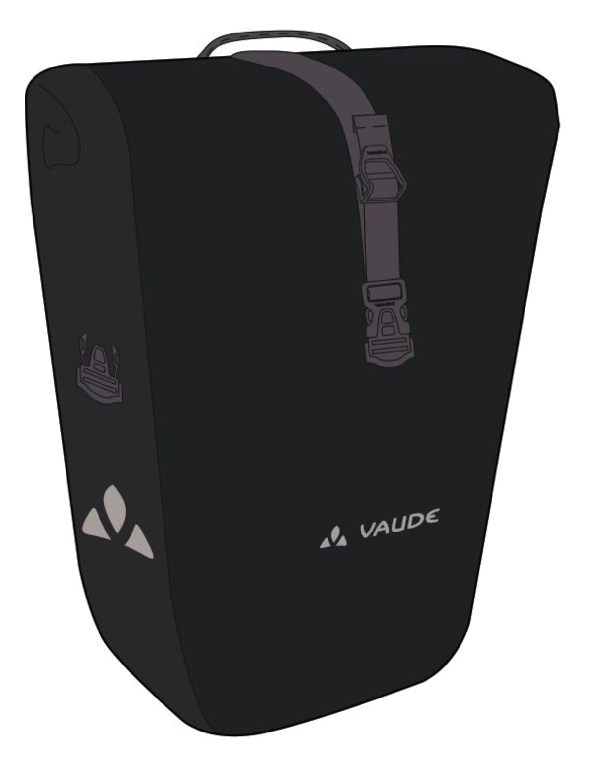 VAUDE Aqua Front sacoche de porte-bagages avant noir
