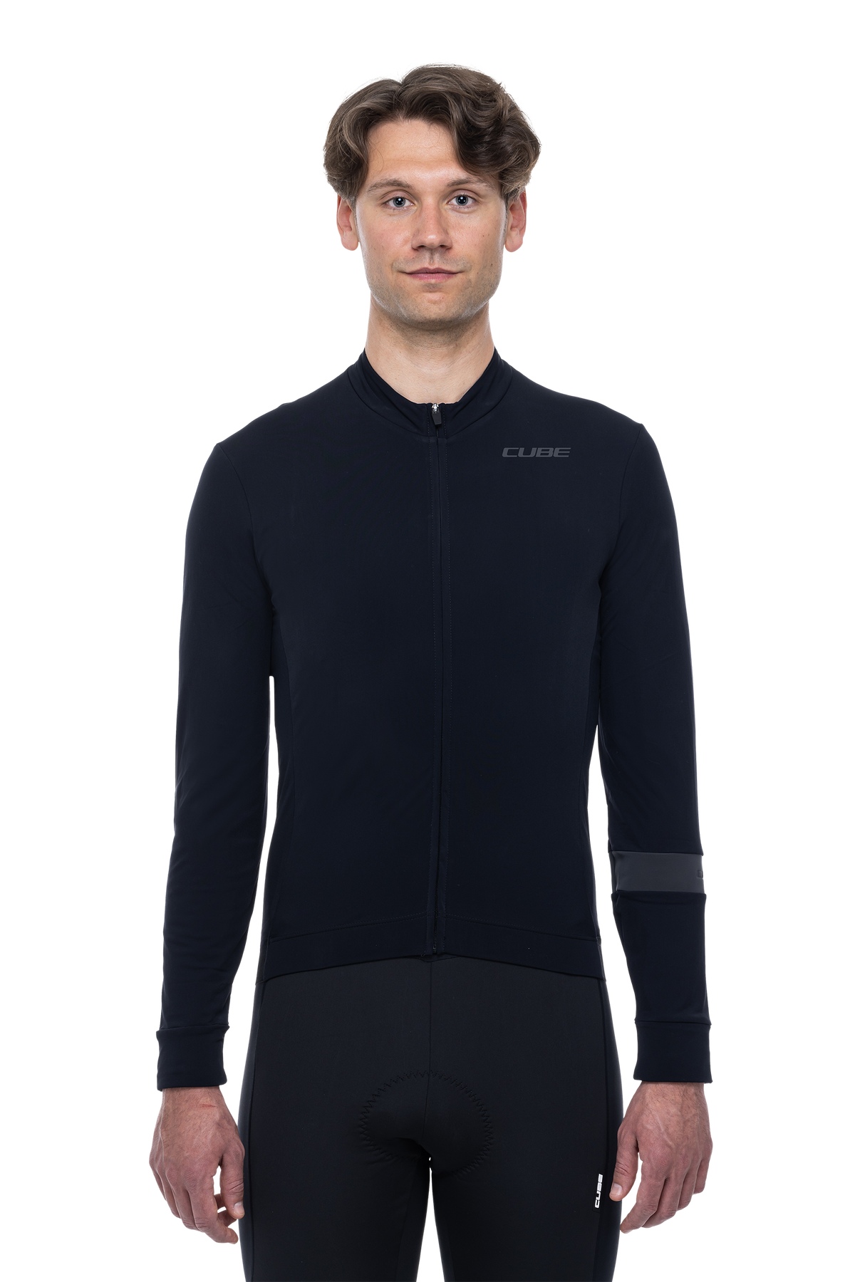 Maillot CUBE BLACKLINE manches longues noir homme