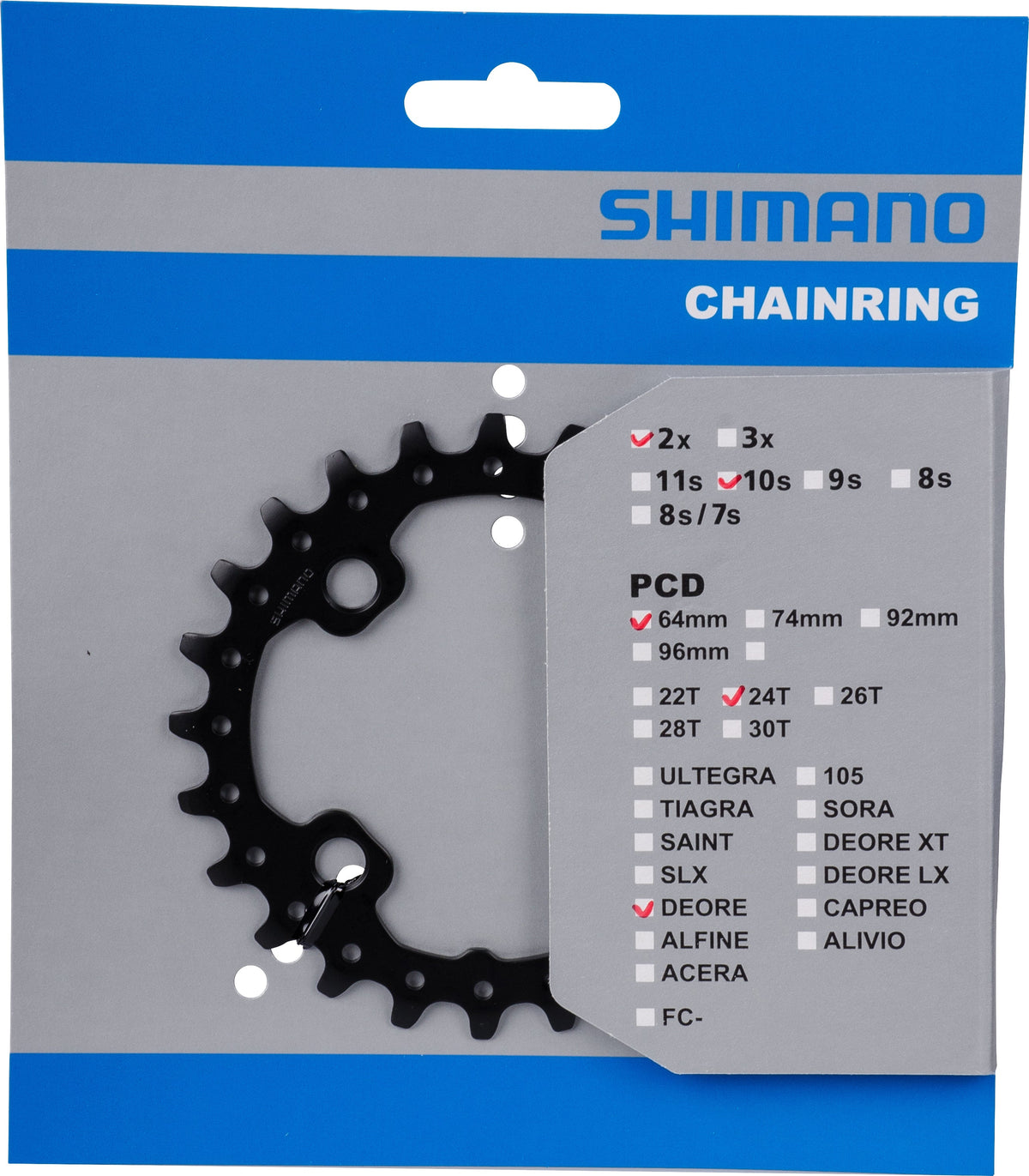 Shimano Deore FC-M617 plateau 10 vitesses noir