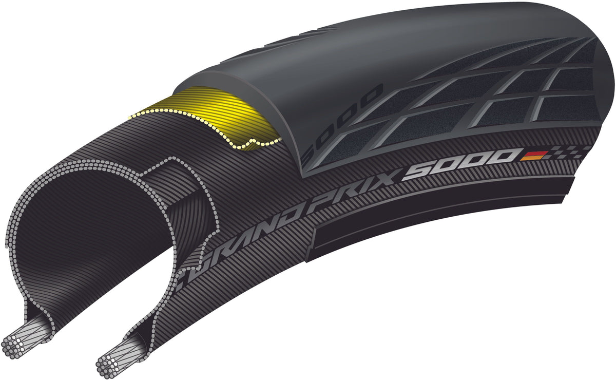 Continental GrandPrix 5000 pneu pliable 700x25C marron/noir