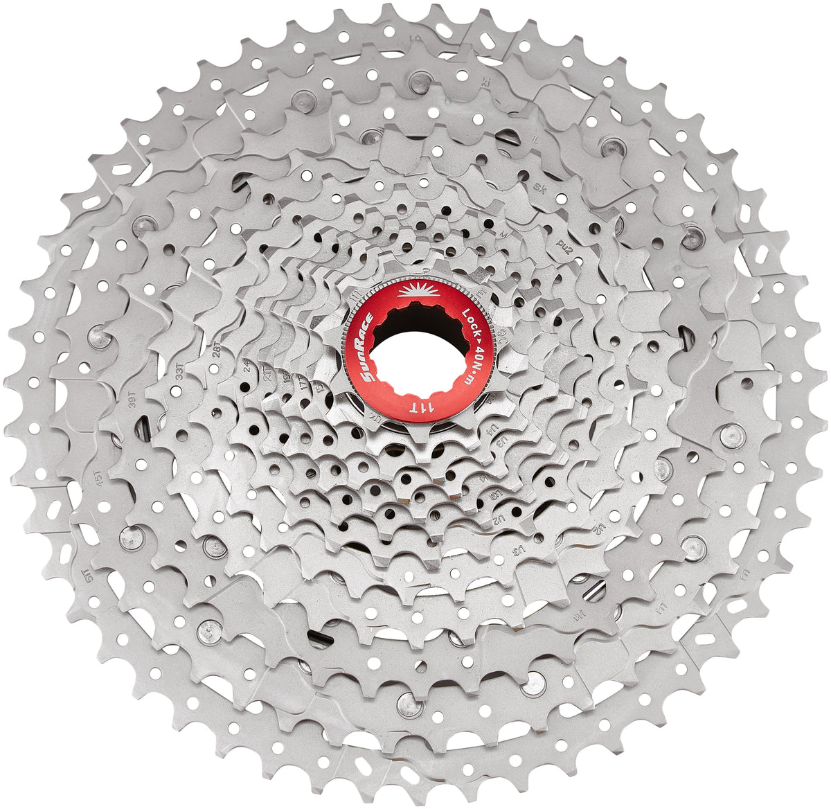 SunRace CSMZ800 WA1 Cassette 12 vitesses 11-51 dents argent
