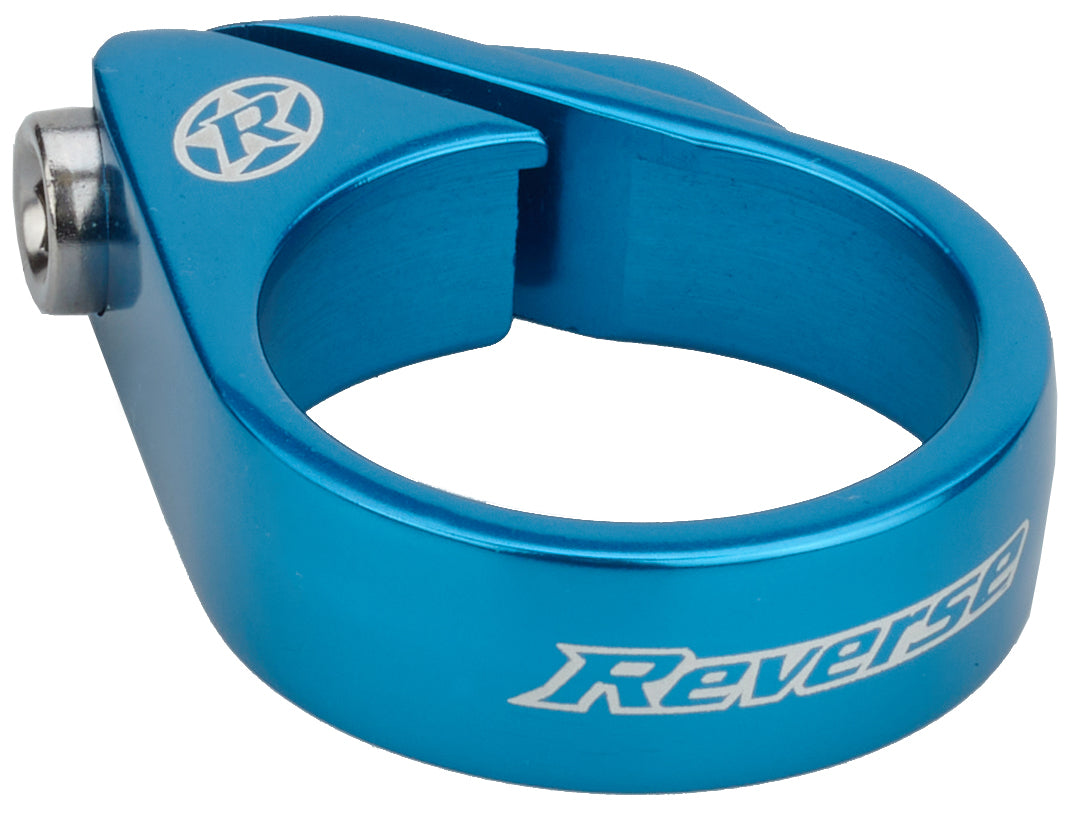 Reverse collier de selle à boulon Ø34,9mm bleu