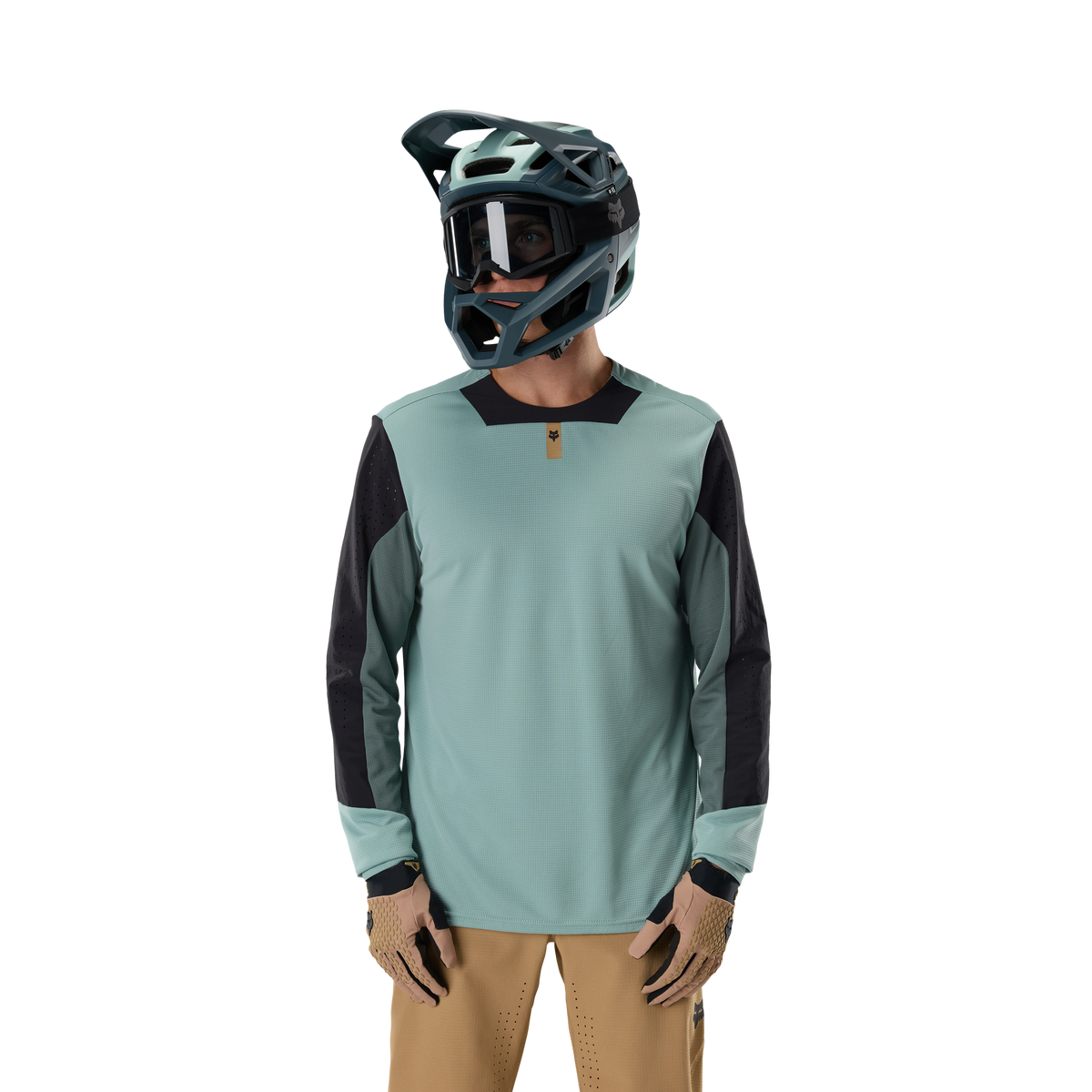 Fox Defend Ls Jersey Bleu Arctique