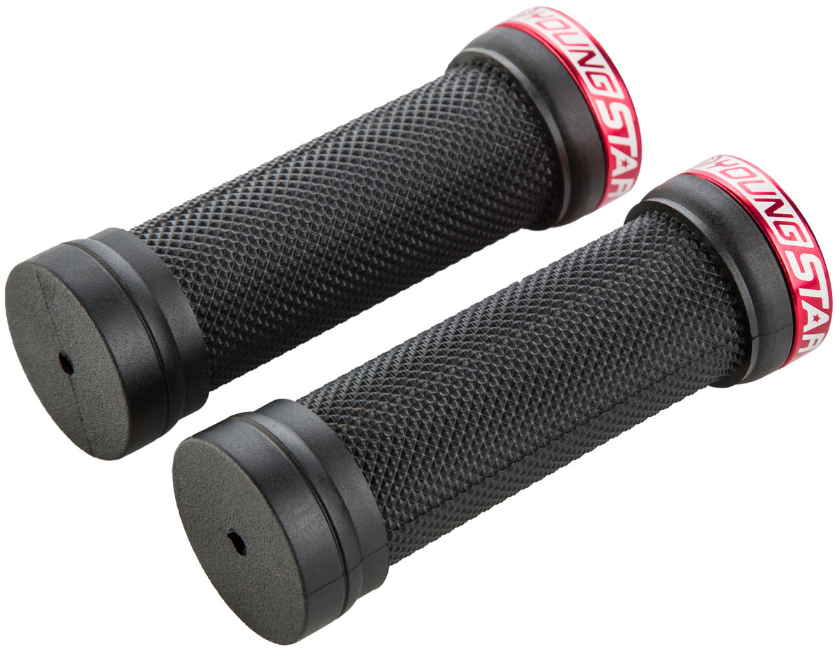 Reverse Youngstar Single Lock-On poignées Ø28mm 98mm enfant noir/rouge