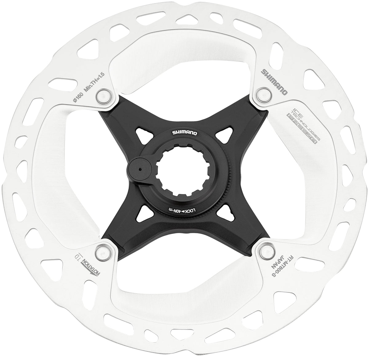Shimano RT-MT800 disque de frein CL avec anneau de verrouillage magnétique 160mm