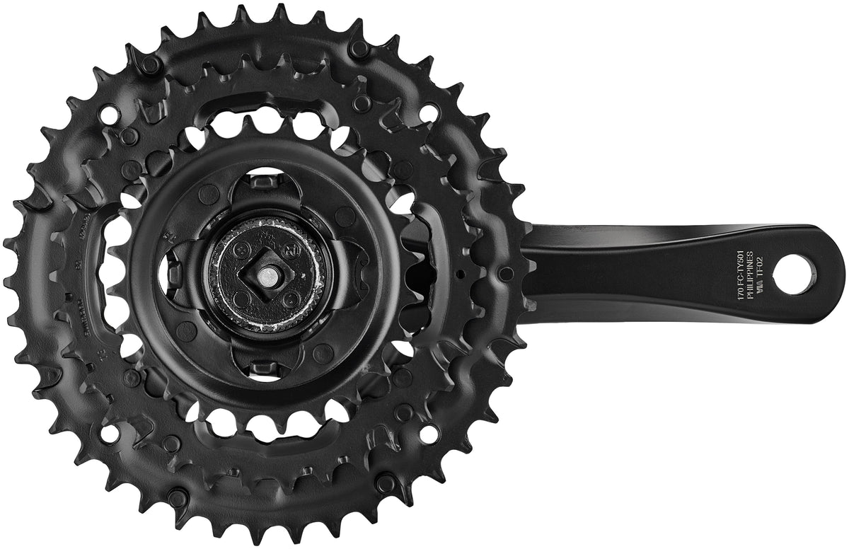 Shimano FC-TY501 pédalier 6/7/8 vitesses 42-34-24 dents noir