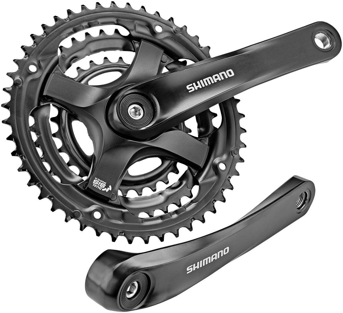 Shimano FC-TY501 pédalier 6/7/8 vitesses 48-38-28 dents noir