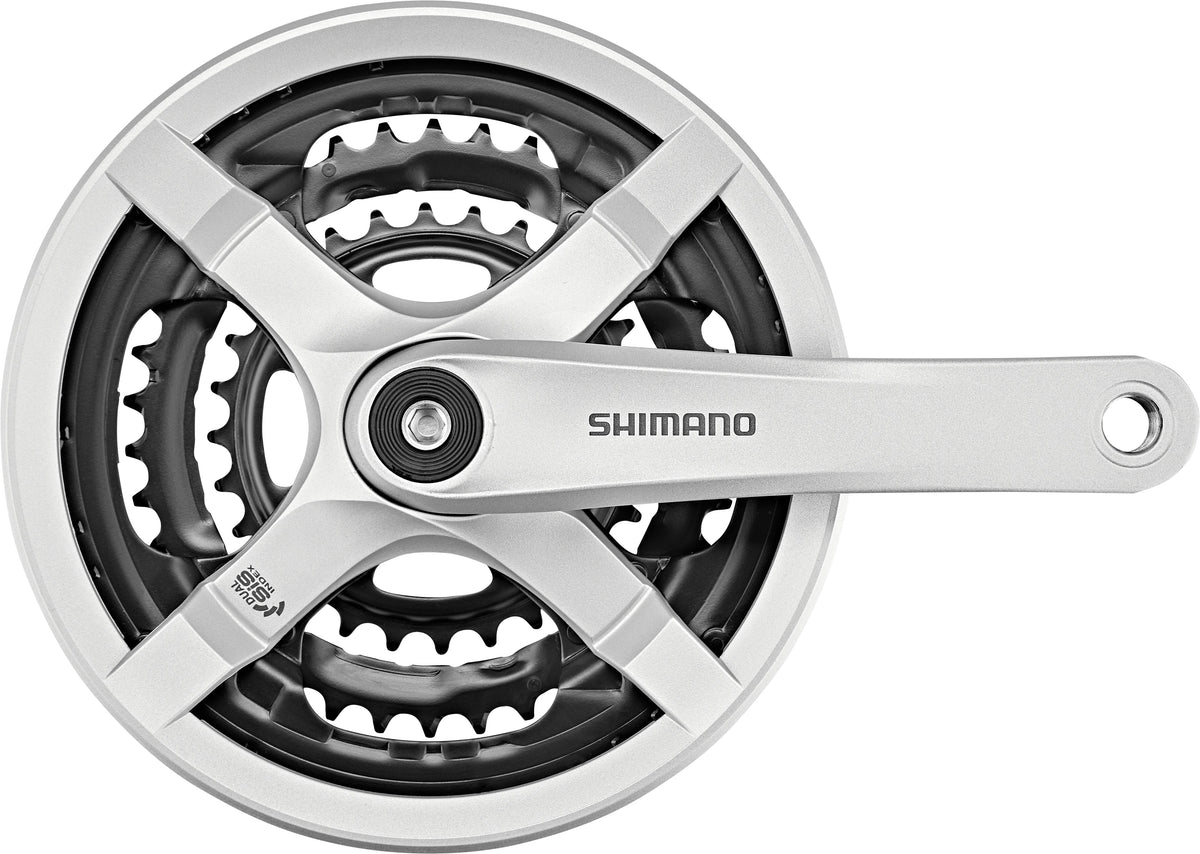 Shimano FC-TY501 pédalier 6/7/8 vitesses 48-38-28 dents avec protège-chaîne argenté