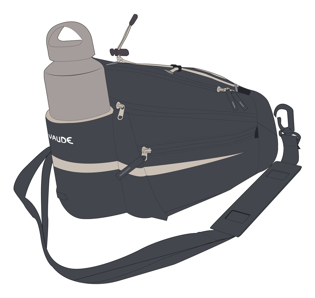VAUDE Silkroad L sacoche de porte-bagages noir
