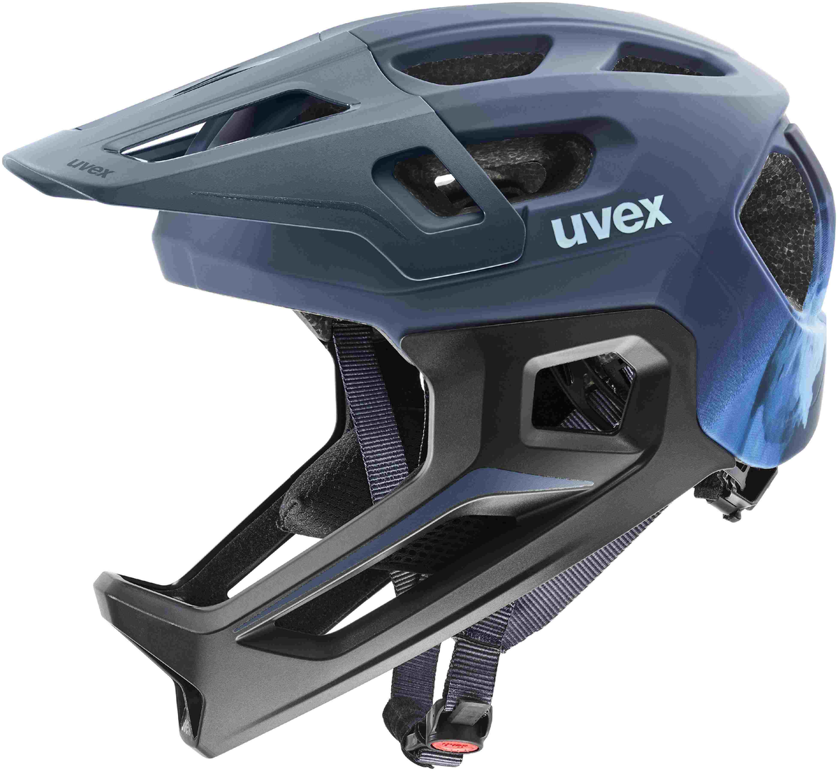 uvex React Jr. Casque intégral enfant Dusk Blue Mat
