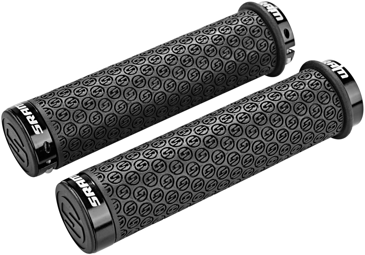 SRAM DH poignées en silicone avec verrouillage par vis noir