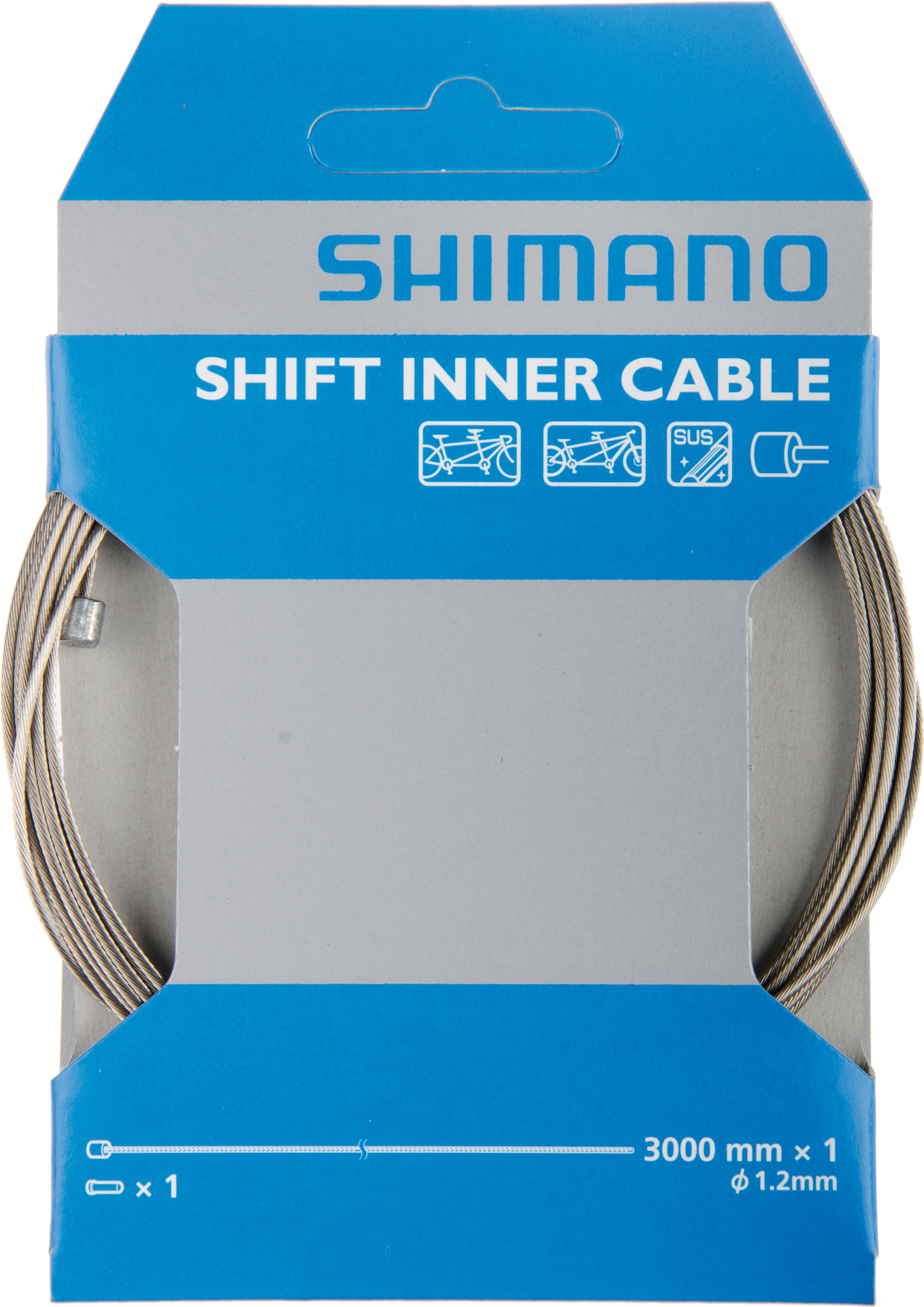 Shimano Tandem câble de dérailleur inox 1,2x3000mm