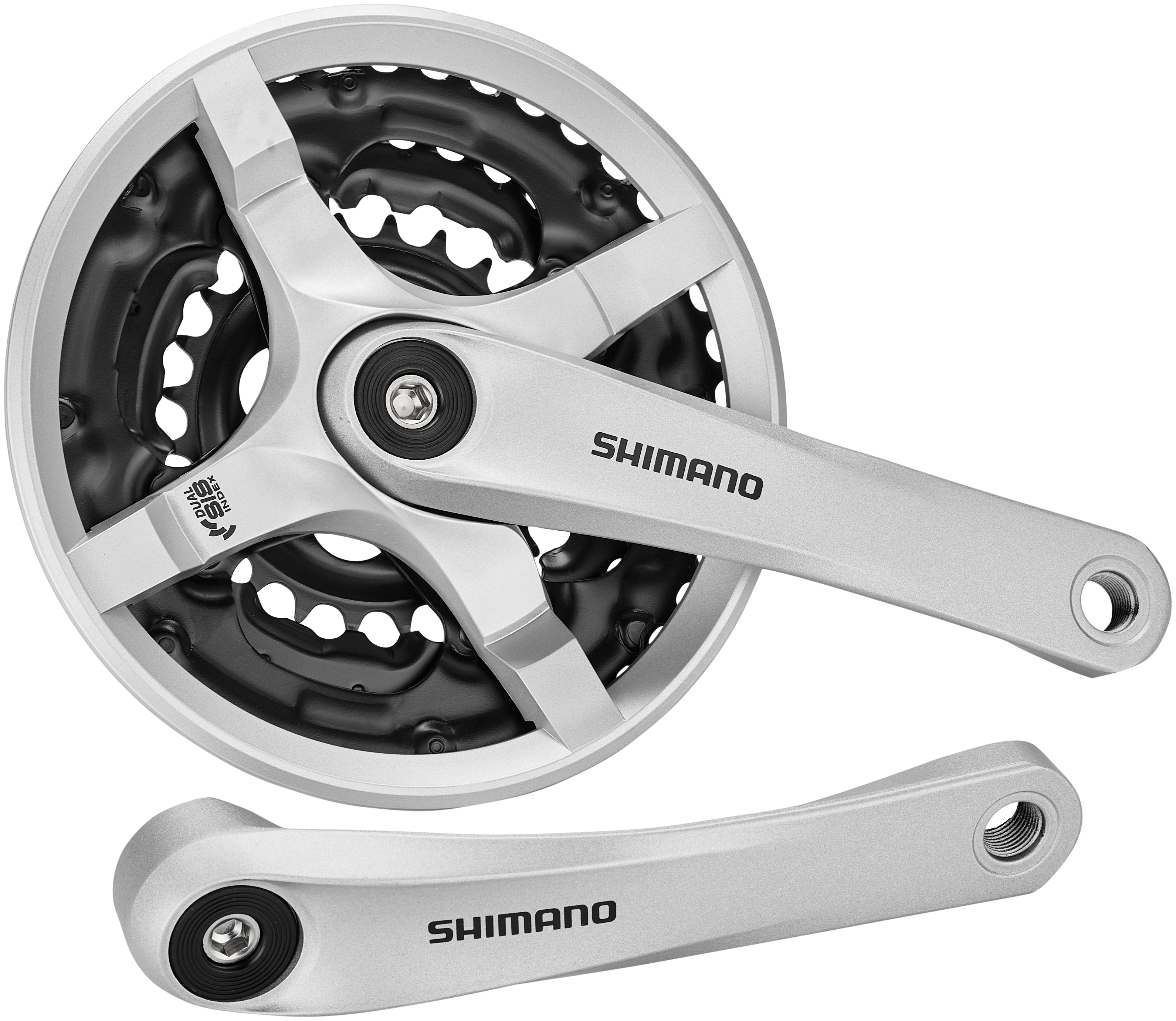 Shimano FC-TY501 pédalier 6/7/8 vitesses 42-34-24 dents avec protège-chaîne argenté