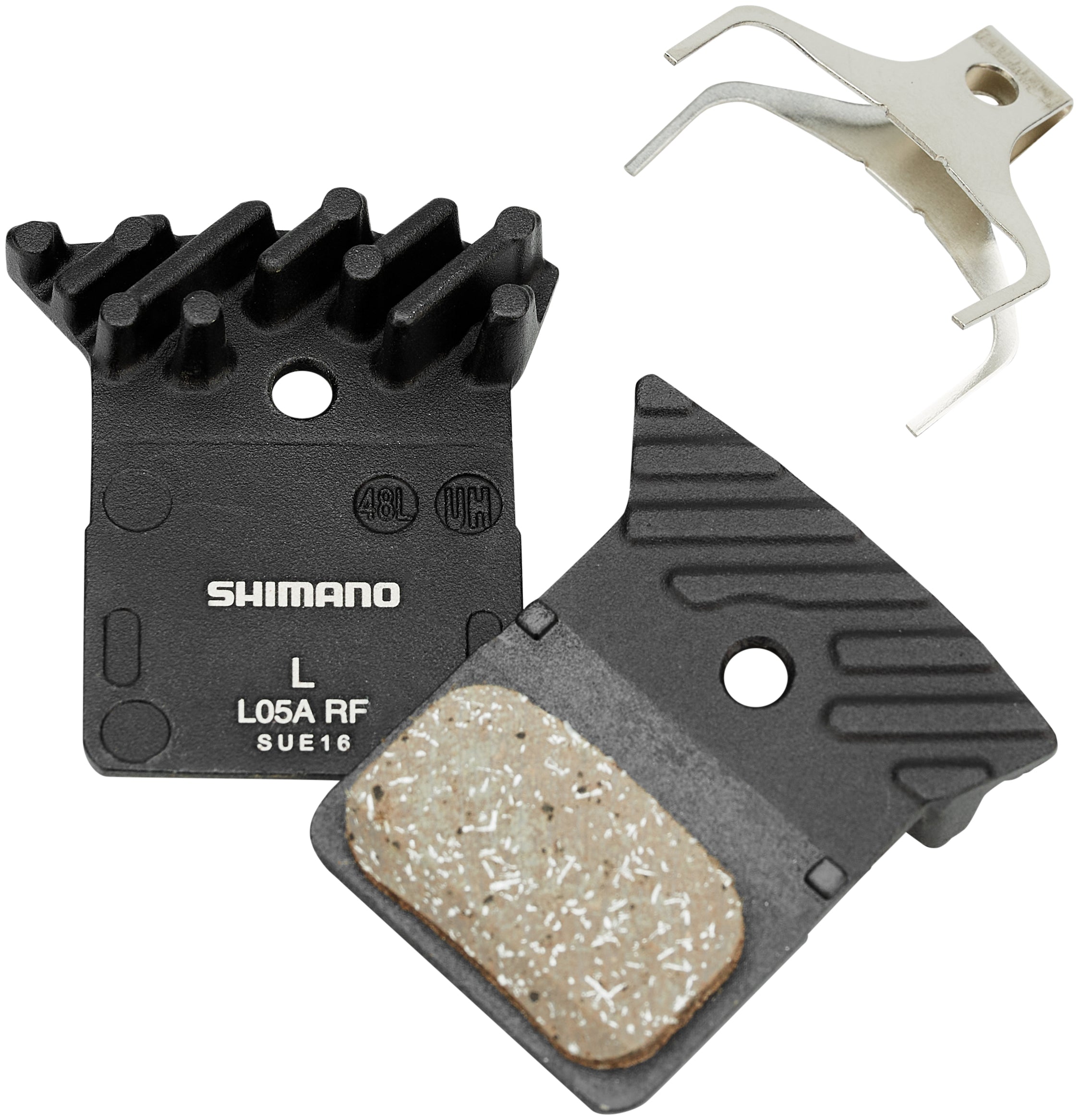 Plaquettes de frein à disque en résine Shimano L05A-RF avec ailettes de refroidissement Dura Ace/Ultegra/105/Tiagra/GRX/Metrea 25 paires