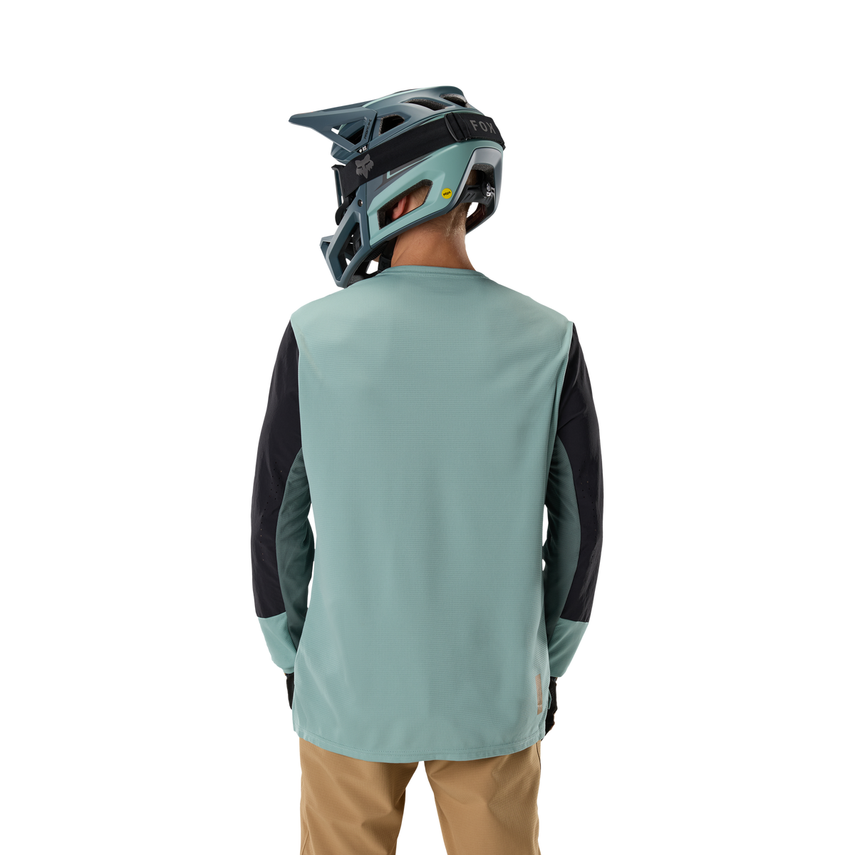 Fox Defend Ls Jersey Bleu Arctique