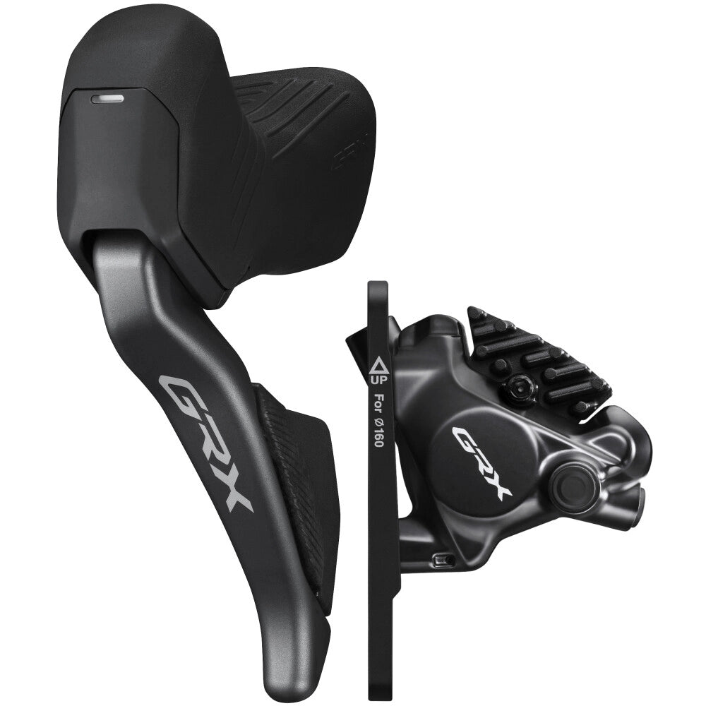 Shimano frein à disque GRX DI2 ST-RX825+BR-RX820,R,12f,H,Jkit D,sans.Ad.,plat 25mm socle,RESINE Ice-T,1700mm BH90-JK-SSR noir,avec pin,1er pays gr.