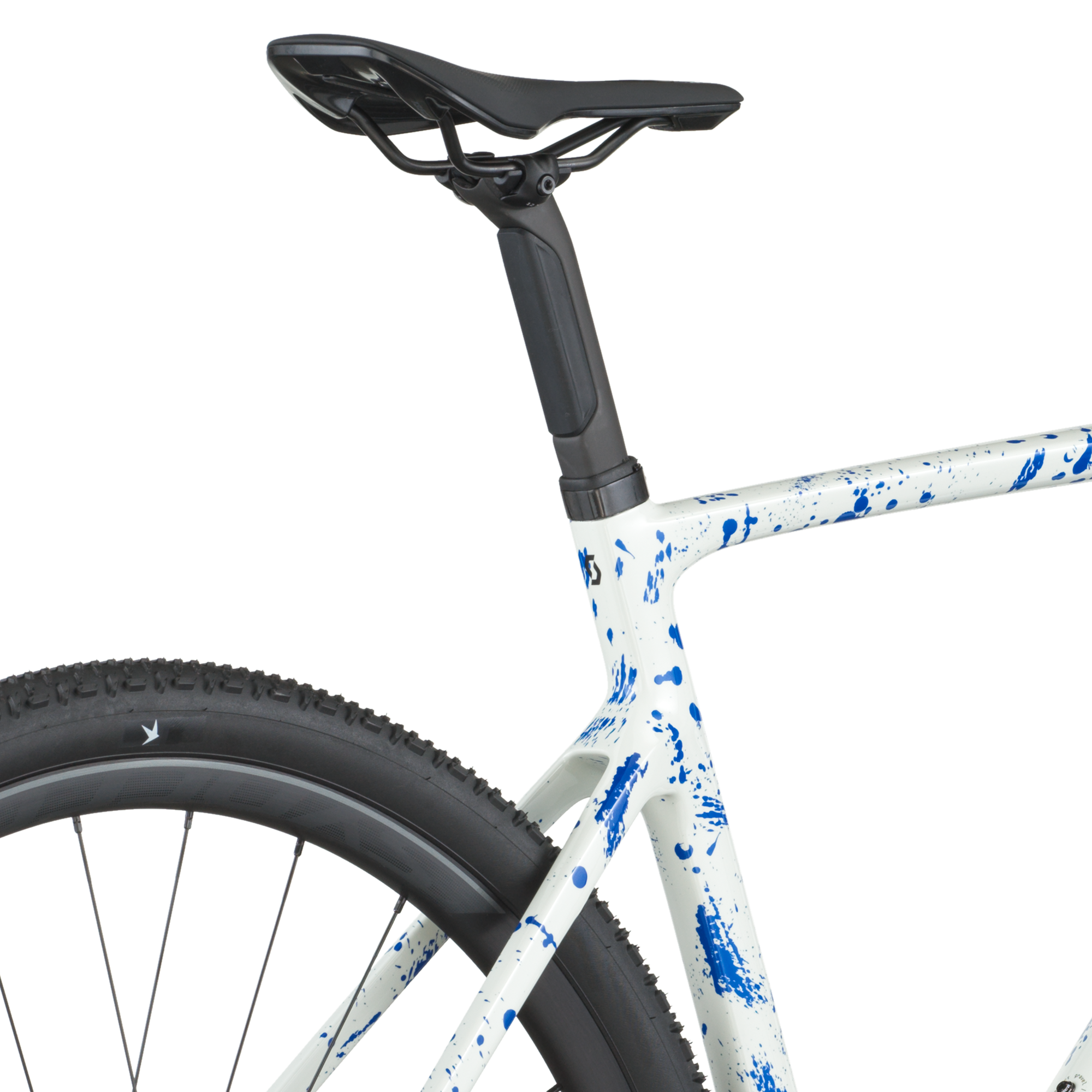 Scott Addict Gravel 30 blanc/bleu éclaboussé