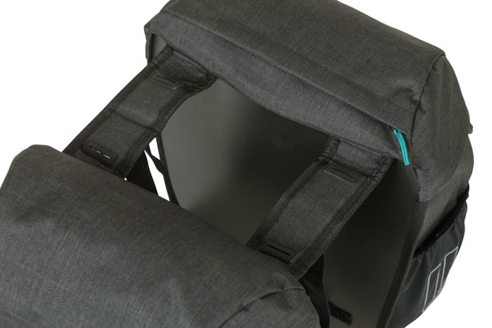 Basil Discovery 365D Sacoche double de porte-bagages M 18l noir/turquoise