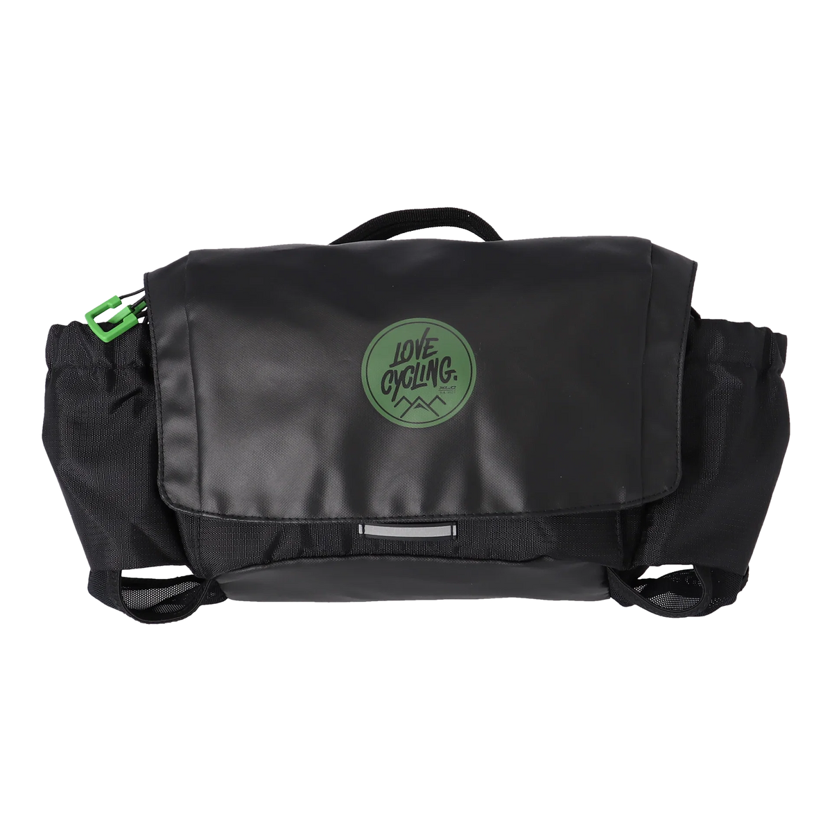 XLC BA-H01 Sac banane 3,6l noir/vert, Love Cycling