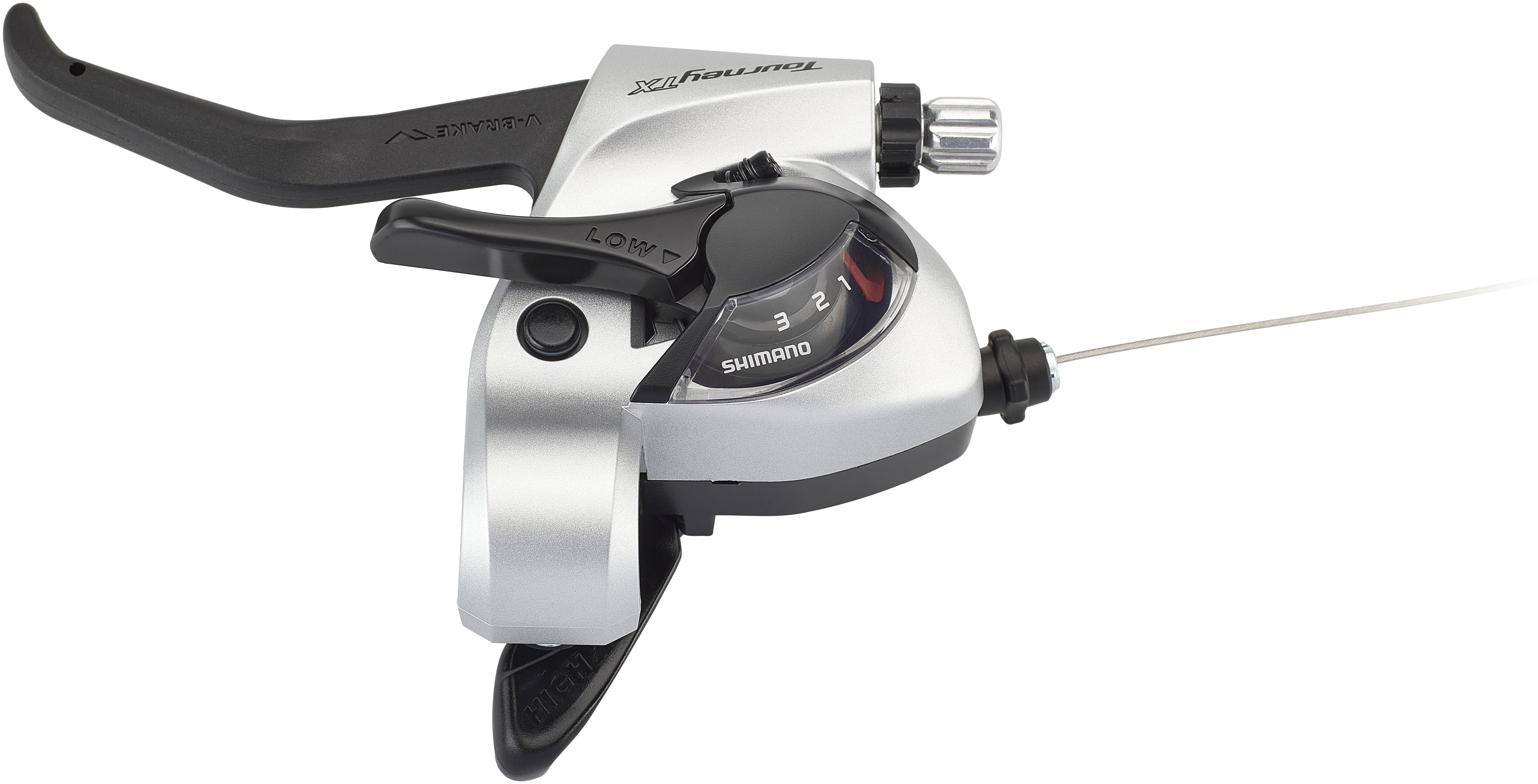 Shimano Tourney TX ST-TX800 Levier de changement/de frein pour V-Brake gauche 3 vitesses argenté