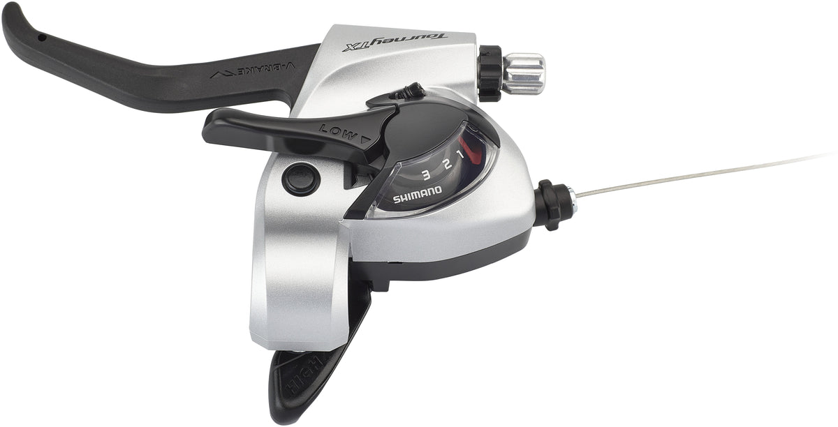 Shimano Tourney TX ST-TX800 Levier de changement/de frein pour V-Brake gauche 3 vitesses argenté
