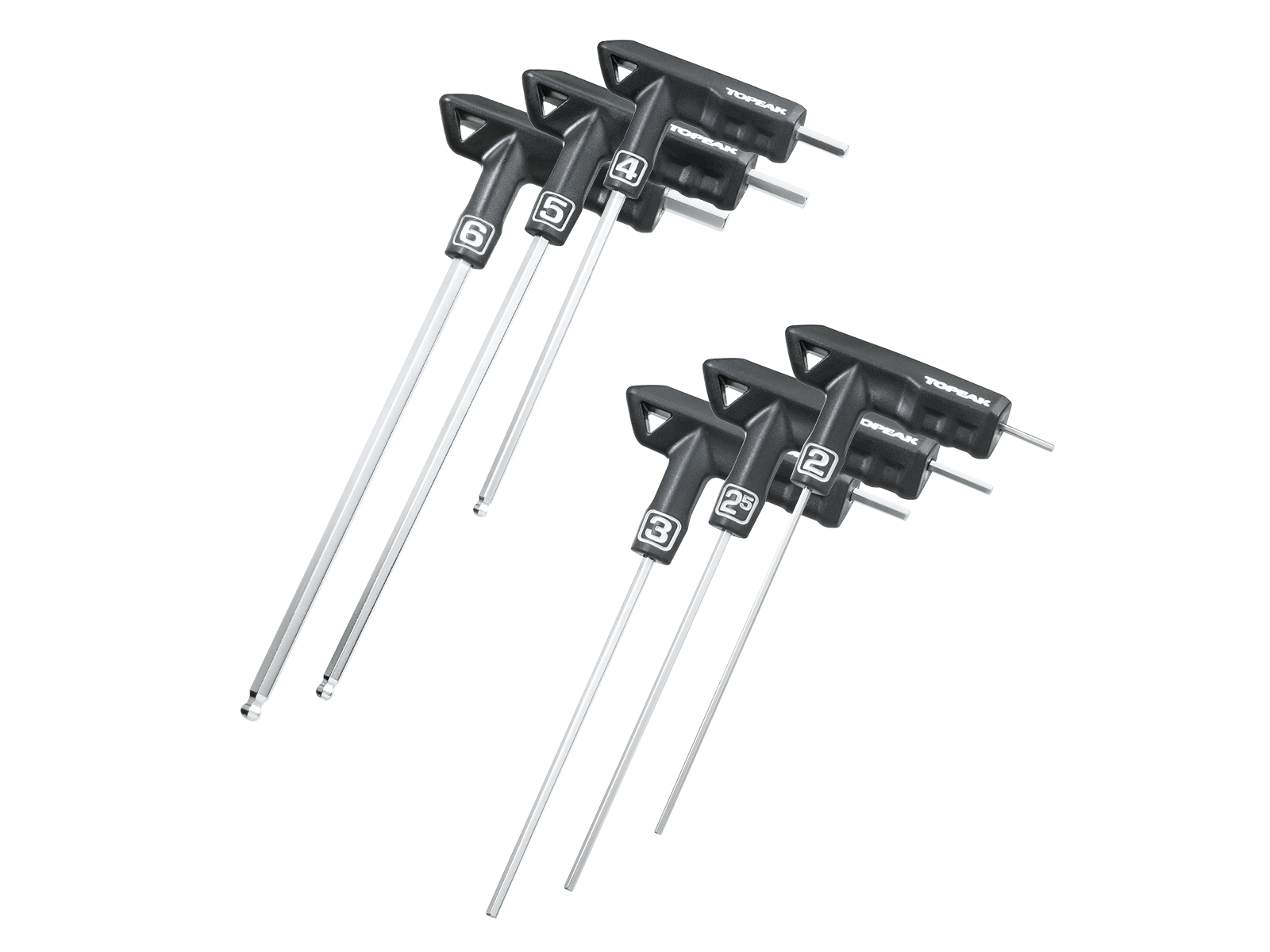 Topeak DuoHex jeu de clés Allen internes avec poignée en T 2/2,5/3/4/5/6mm