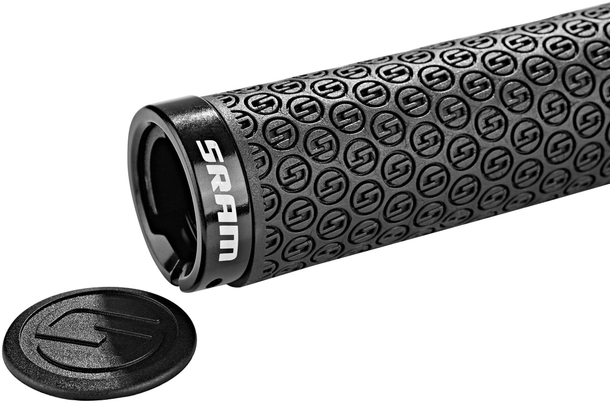 SRAM DH poignées en silicone avec verrouillage par vis noir