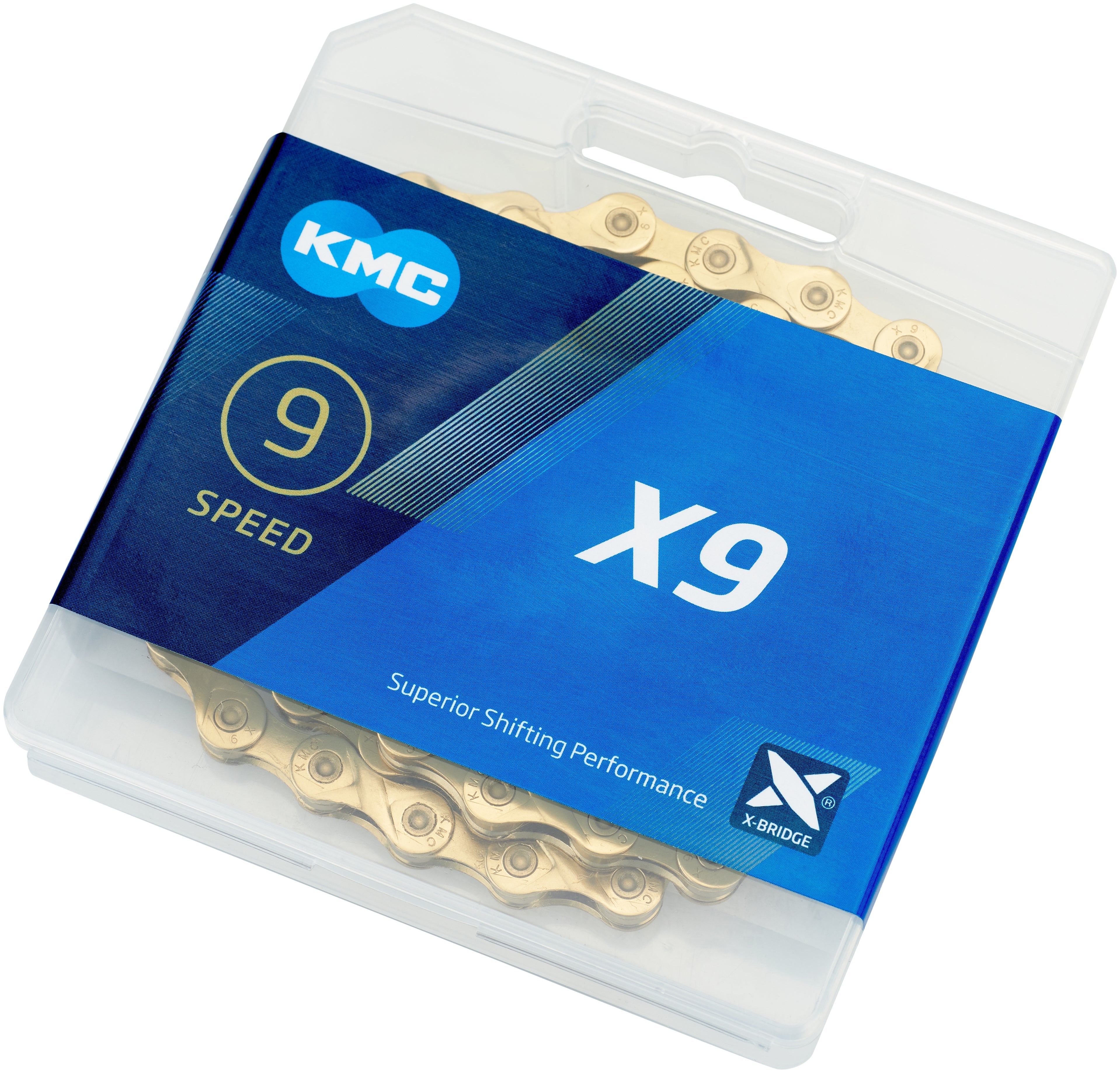 Chaîne KMC X9 Ti-N 9 vitesses or