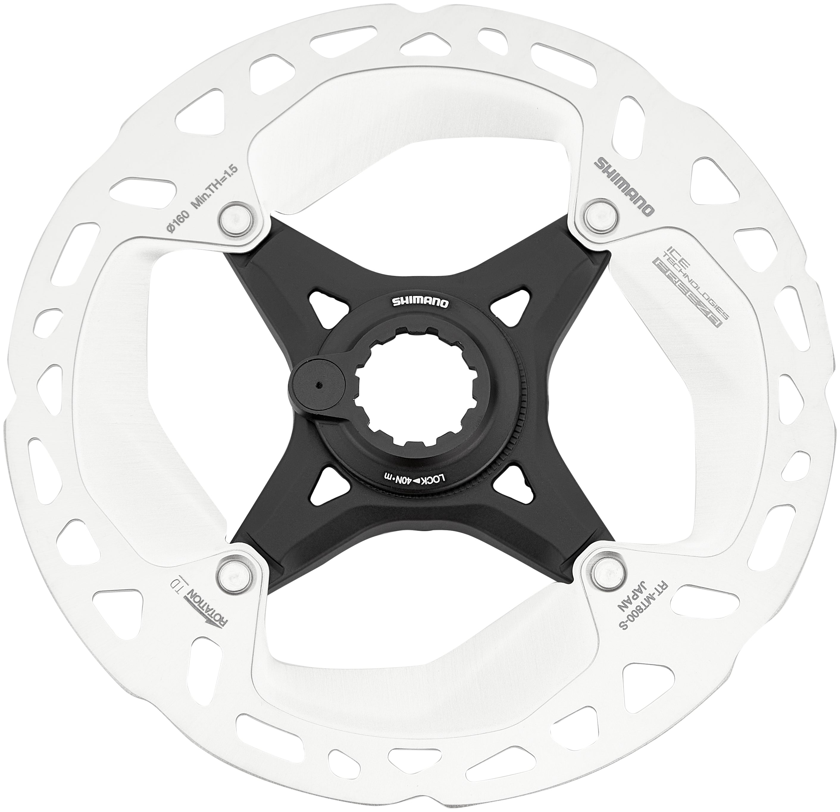Shimano RT-MT800 disque de frein CL avec anneau de verrouillage magnétique 160mm