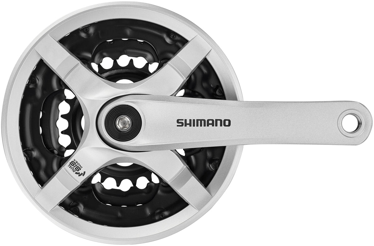 Shimano FC-TY501 pédalier 6/7/8 vitesses 42-34-24 dents avec protège-chaîne argenté