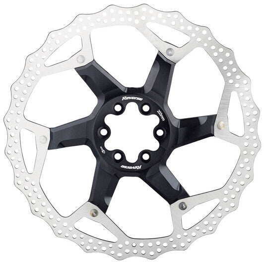 Disque de frein Reverse 6 trous Aluminium/Acier noir/argenté