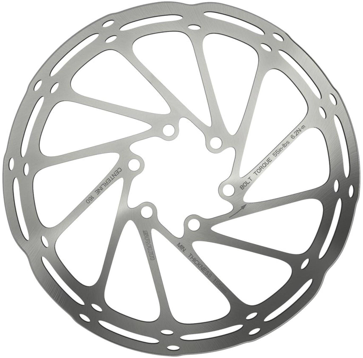 Disque de frein SRAM Centerline Rounded monobloc argenté