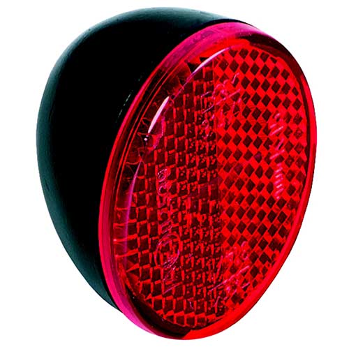 Busch + Müller Catadioptre ovale pour garde-boue noir/rouge