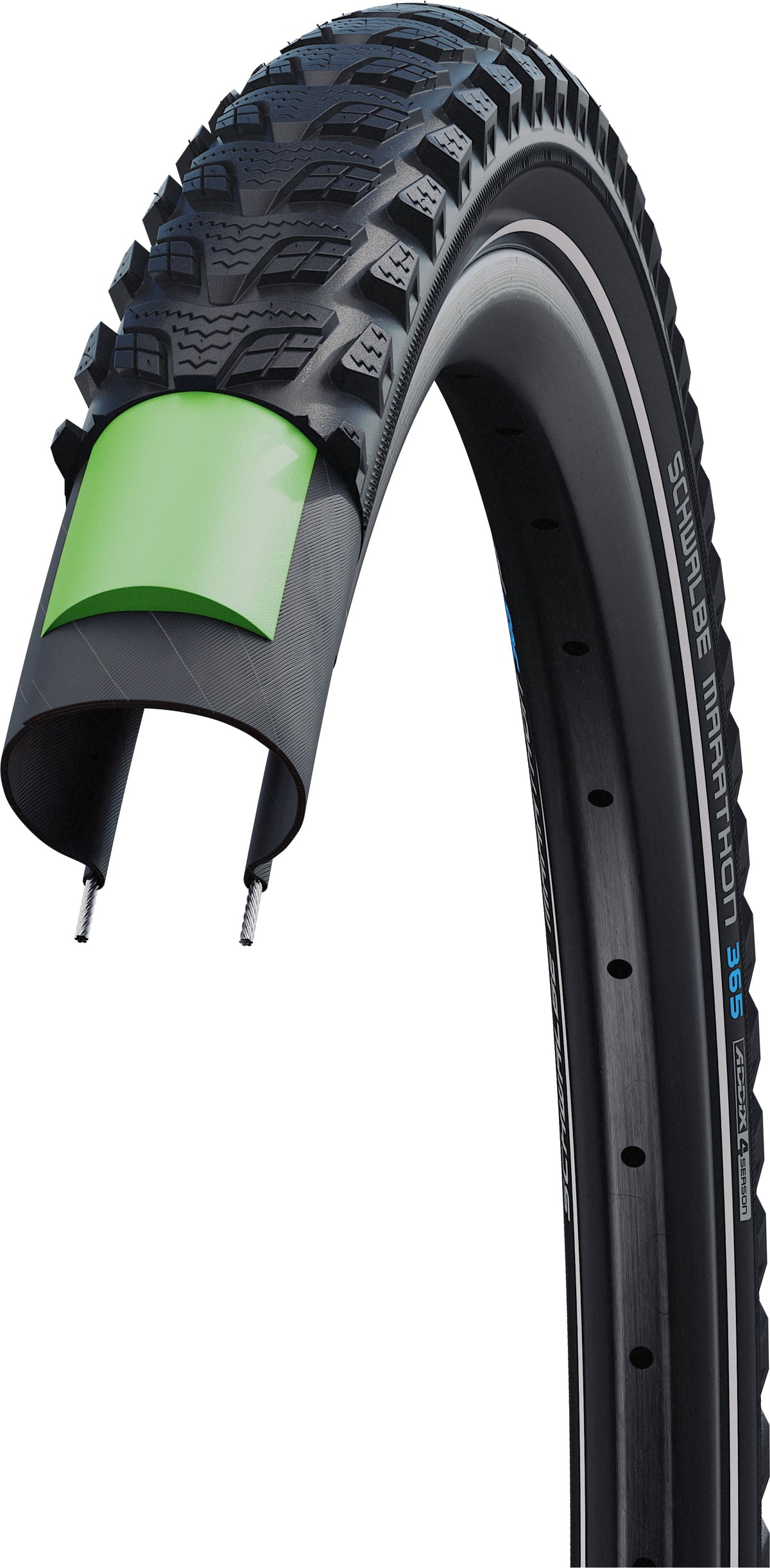 Schwalbe Marathon 365 Performance pneu à tringle rigide 20x2.15" GreenGuard Reflex noir