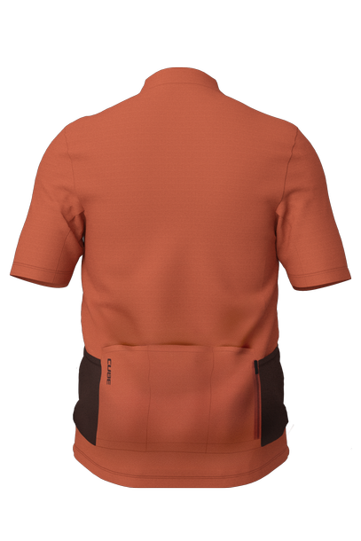 Cube GRAVEL Maillot Full Zip CARGO manches courtes rouge