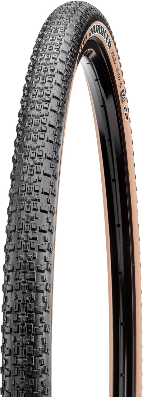 Maxxis Rambler pneu pliable 700x38C Dual EXO TR Tanwall noir/marron clair